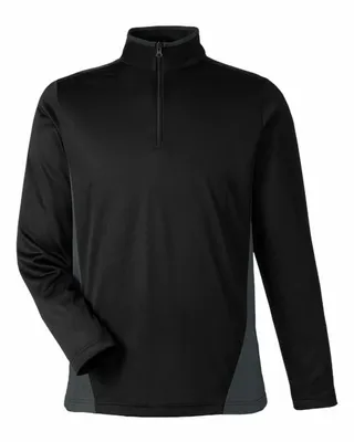Harriton Men's Flash Snag Protection Plus IL Colorblock Quarter-Zip - Stealth Promo Co