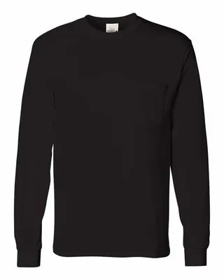 Hanes Men's Authentic-T Long-Sleeve Pocket T-Shirt - Stealth Promo Co