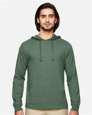 econscious Unisex Eco Blend Long-Sleeve Pullover Hooded T-Shirt - Stealth Promo Co