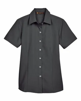 Harriton Ladies' Barbados Textured CampShirt - Stealth Promo Co