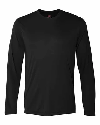 Hanes Adult Cool DRI with FreshIQ Long-Sleeve Performance T-Shirt - Stealth Promo Co