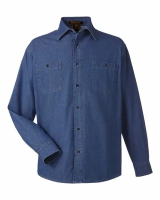 Harriton Men's Denim Shirt-Jacket - Stealth Promo Co