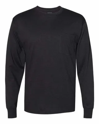 Adult Workwear Long-Sleeve Pocket T-Shirt - Stealth Promo Co