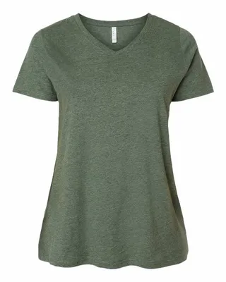 Ladies' Curvy V-Neck Fine Jersey T-Shirt - Stealth Promo Co
