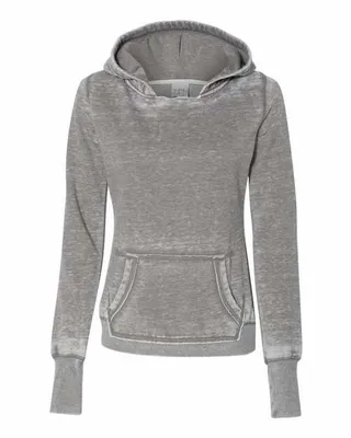 J America Ladies' Zen Pullover Fleece Hooded Sweatshirt - Stealth Promo Co