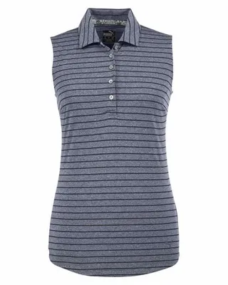 Puma Golf Ladies' Rotation Stripe Sleeveless Polo - Stealth Promo Co