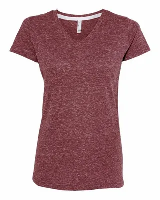Ladies' V-Neck Harborside Melange Jersey T-Shirt - Stealth Promo Co