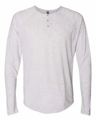 Next Level Apparel Men's Triblend Long-Sleeve Henley - Stealth Promo Co