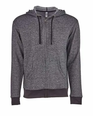 Next Level Apparel Adult Pacifica Denim Fleece Full-Zip Hooded Sweatshirt - Stealth Promo Co