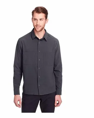 North End Men's Borough Stretch Performance Shirt - Stealth Promo Co