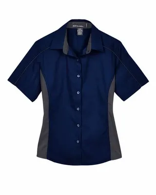 North End Ladies' Fuse Colorblock Twill Shirt - Stealth Promo Co