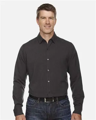 North End Men's Mlange Performance Shirt - Stealth Promo Co