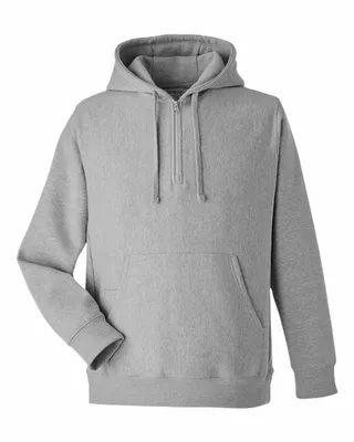 Team 365 Unisex Zone HydroSport  Heavyweight Quarter-Zip Hooded Sweatshirt - Stealth Promo Co