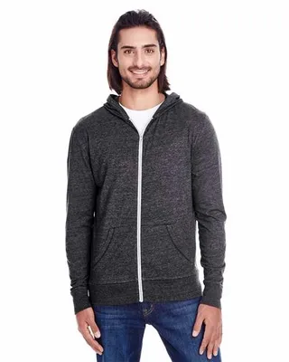 Threadfast Apparel Unisex Triblend Full-Zip Light Hoodie - Stealth Promo Co