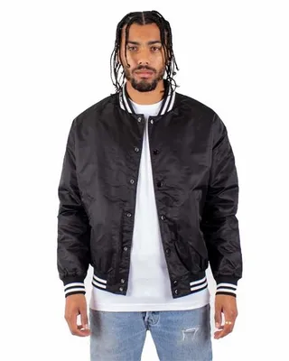 Men's Varsity Bomber Jacket - Stealth Promo Co