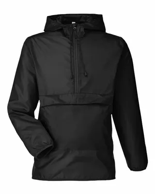 Team 365 Adult Zone Protect Packable Anorak Jacket - Stealth Promo Co