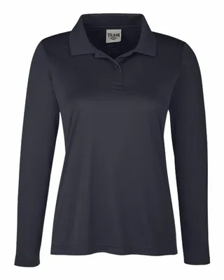 Team 365 Ladies' Zone Performance Long Sleeve Polo - Stealth Promo Co