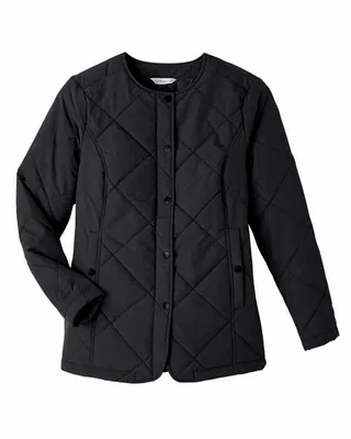 UltraClub Ladies' Dawson Quilted Hacking Jacket - Stealth Promo Co