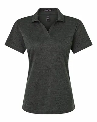 Women's Performance Mélange Polo - Stealth Promo Co