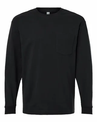 Super Heavyweight Long Sleeve Pocket Tee - Stealth Promo Co