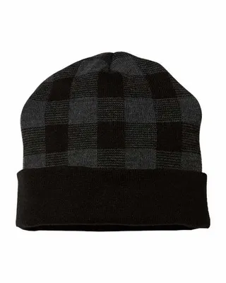 USA-Made Plaid Beanie - Stealth Promo Co