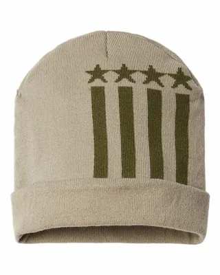 USA-Made Patriotic Cuffed Beanie - Stealth Promo Co