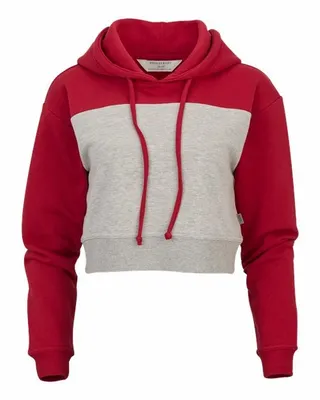 Women's Cropped Fleece Hooded Sweatshirt - Stealth Promo Co
