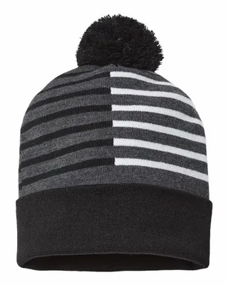 USA-Made Half Color Beanie - Stealth Promo Co