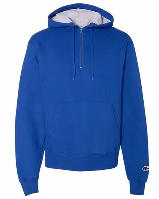 Cotton Max Hooded Quarter-Zip Sweatshirt - Stealth Promo Co
