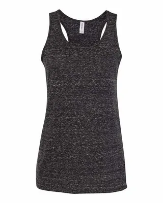Women's Snow Heather Jersey Racerback Tank Top - Stealth Promo Co
