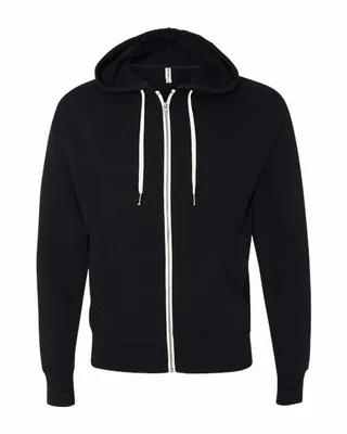 Heathered French Terry Full-Zip Hooded Sweatshirt - Stealth Promo Co