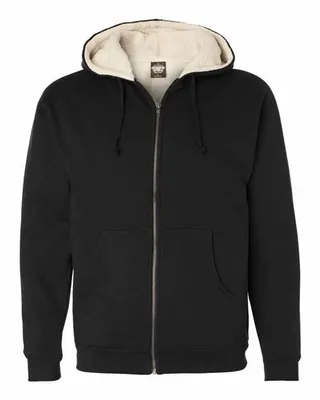 Sherpa-Lined Full-Zip Hooded Sweatshirt - Stealth Promo Co