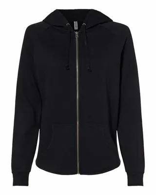 Women's California Wave Wash Full-Zip Hooded Sweatshirt - Stealth Promo Co