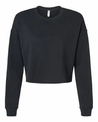 Women's Lightweight Crop Crewneck Sweatshirt - Stealth Promo Co