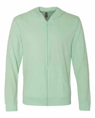 Unisex Sueded Long Sleeve Hooded Full Zip T-Shirt - Stealth Promo Co