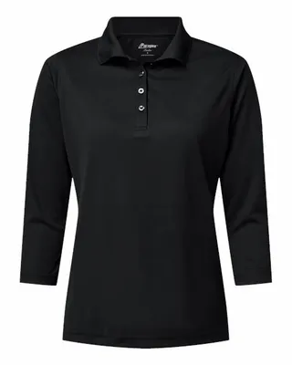 Women's Lady Palm Three-Quarter Sleeve Polo - Stealth Promo Co