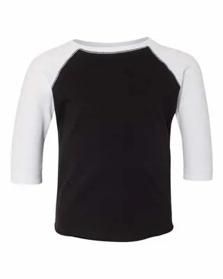 Toddler Baseball Fine Jersey Three-Quarter Sleeve Tee - Stealth Promo Co