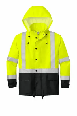 CornerStone ANSI 107 Class 3 Rain Jacket CSJ504 - Stealth Promo Co