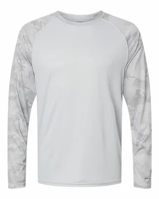 Cayman Performance Camo Colorblocked Long Sleeve T-Shirt - Stealth Promo Co