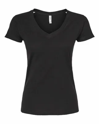 Women's Fine Jersey V-Neck T-Shirt - Stealth Promo Co
