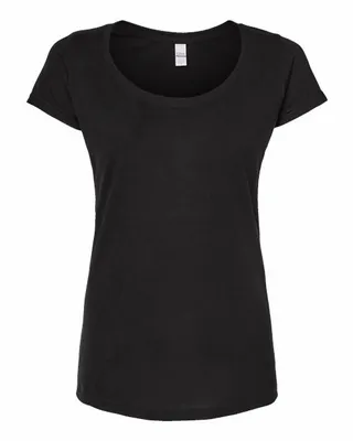 Women's Poly-Rich Scoop Neck T-Shirt - Stealth Promo Co