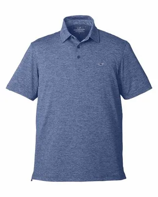 Men's Destin Stripe Sankaty Polo - Stealth Promo Co