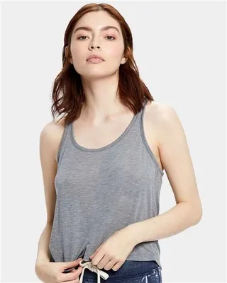Women's Sheer Cropped Racer Tank Top - Stealth Promo Co