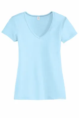 DISCONTINUED Alternative Women's The Keepsake V-Neck Vintage 50/50 Tee. AA5056 - Stealth Promo Co