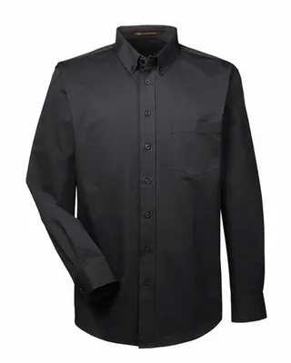 Harriton Men's Foundation 100% Cotton Long-Sleeve Twill Shirt withTeflon - Stealth Promo Co