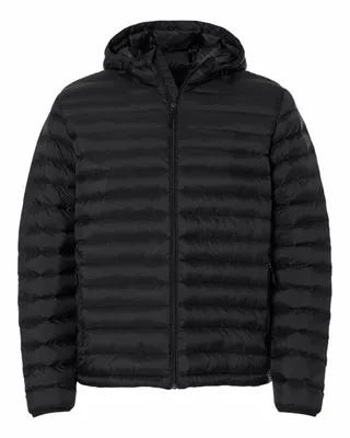 Men's Lightweight Poly-filled Hooded Puffer Jacket - Stealth Promo Co