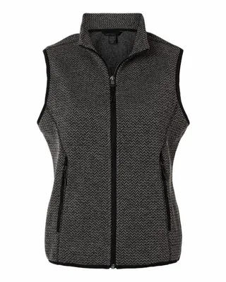 Women's Jasper Jacquard Fleece Vest - Stealth Promo Co