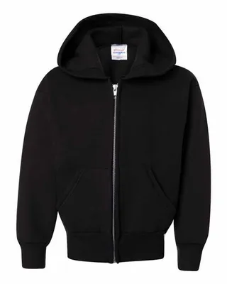 Hanes Youth 7.8 oz. EcoSmart 50/50 Full-Zip Hooded Sweatshirt - Stealth Promo Co