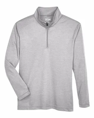 Team 365 Youth Zone Sonic Heather Performance Quarter-Zip - Stealth Promo Co