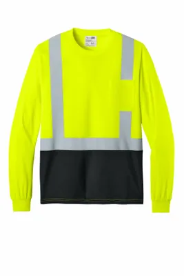 CornerStone ANSI 107 Class 2 Long Sleeve Mesh Blocked Tee CS207 - Stealth Promo Co